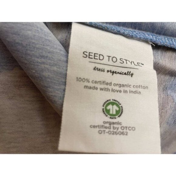 Seed Style Organic Cotton Watercolor Print Top LARGE (909) - Picture 3 of 6